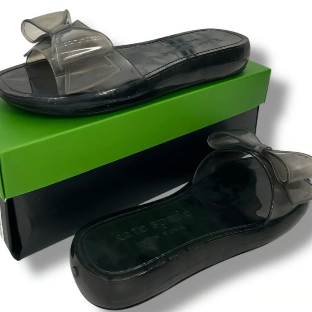 Kate Spade Black Bow Tie Jelly Slide